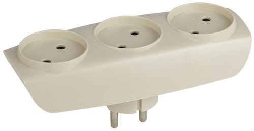 Разветвитель (Тройник) без заземления плоский ЭРА SP-3-I 3-м 16А 3500Вт слоновая кость  картинка 